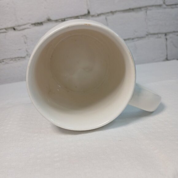 STARBUCKS COFFEE MUG 2008 BARREL SHAPE 16OZ MINIMALIST BLACK LETTERS - Picture 4 of 6